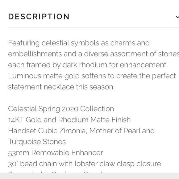 Freida rothman celestial medallion necklace charm pendant enhancer chain 925